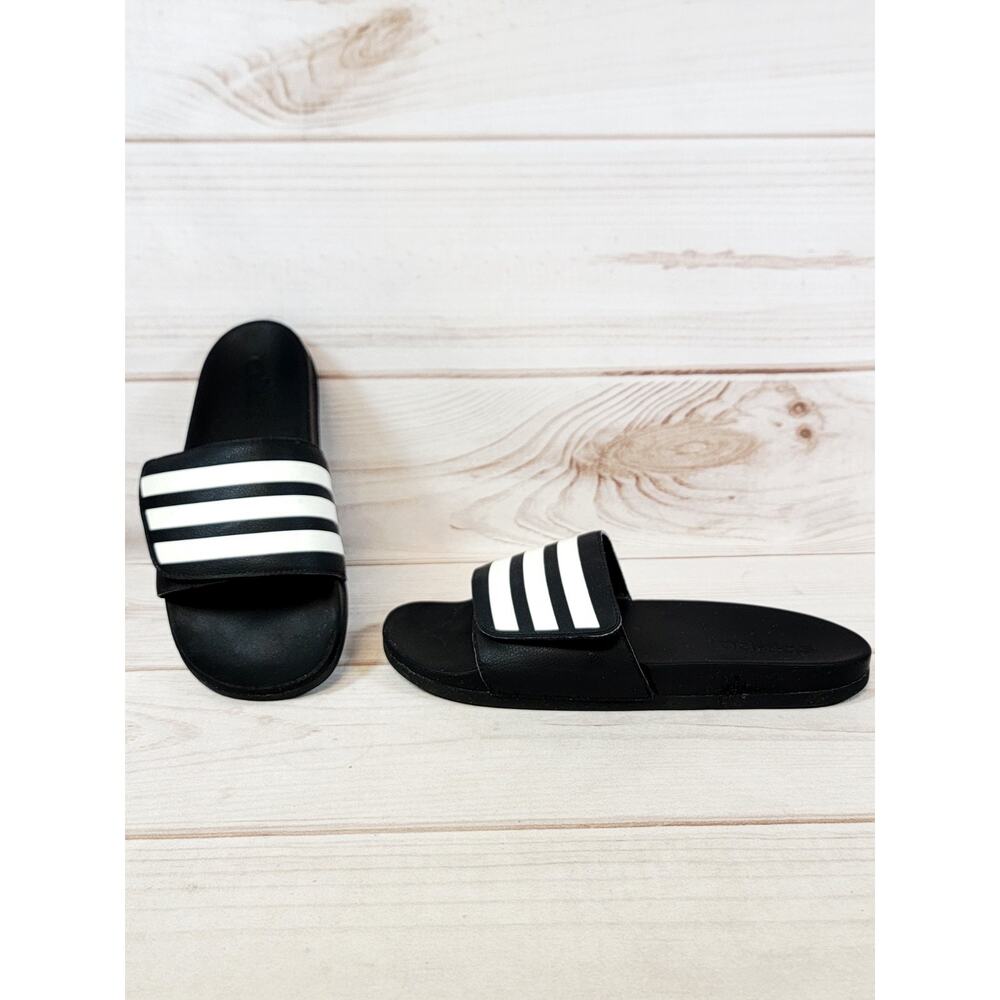Adidas Unisex-Adult Adilette Aqua Slides Sandals Black Mens Size 10